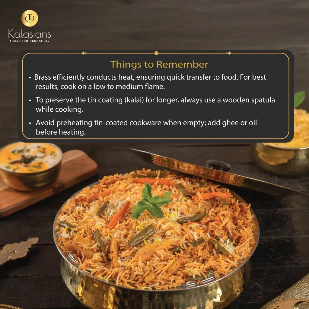 Brass Lagaan - Tin coated with Lid - Kalasians